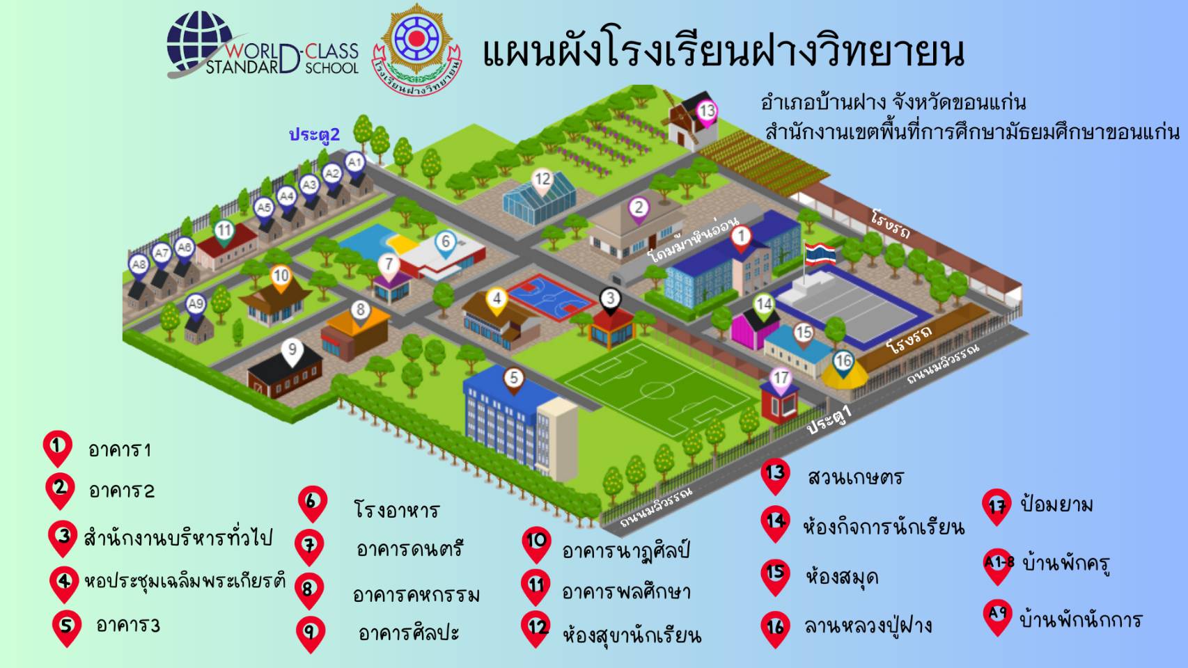 แผนผังอาคารเรียนโรงเรียน